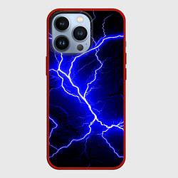 Чехол для iPhone 13 Pro Color blue black, цвет: 3D-красный