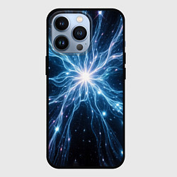 Чехол для iPhone 13 Pro Всплеск света и звезды - космическая абстракция, цвет: 3D-черный
