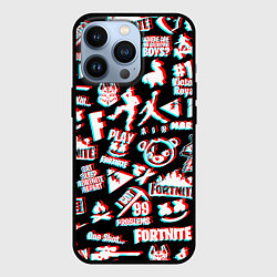 Чехол для iPhone 13 Pro Fortnite glitch game, цвет: 3D-черный