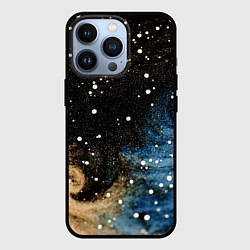 Чехол для iPhone 13 Pro Черно-синий фон текстура, цвет: 3D-черный
