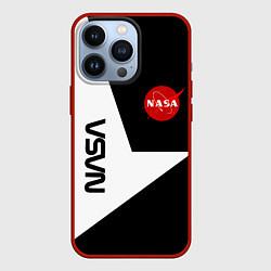 Чехол для iPhone 13 Pro Nasa текстура геометрия, цвет: 3D-красный