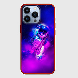 Чехол для iPhone 13 Pro Космонавт среди облаков, цвет: 3D-красный
