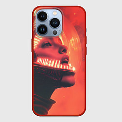 Чехол для iPhone 13 Pro Скафандр Чужого на девушке, цвет: 3D-красный