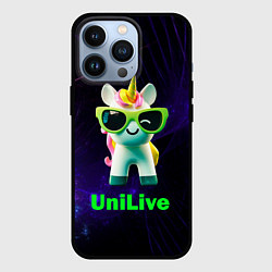 Чехол для iPhone 13 Pro Единорог Unilive, цвет: 3D-черный
