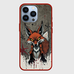 Чехол для iPhone 13 Pro Карикатурный лис, цвет: 3D-красный