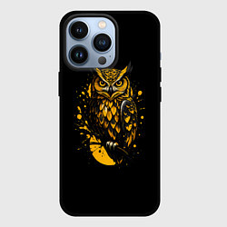 Чехол для iPhone 13 Pro Филин в лунном свете, цвет: 3D-черный