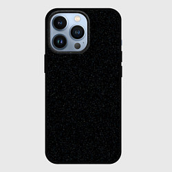 Чехол для iPhone 13 Pro Чёрный в мелкую синюю крапинку, цвет: 3D-черный