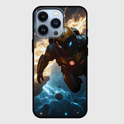 Чехол iPhone 13 Pro Астронавт на фоне туманности