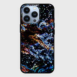 Чехол для iPhone 13 Pro Звёздно-кислотная абстракция, цвет: 3D-черный