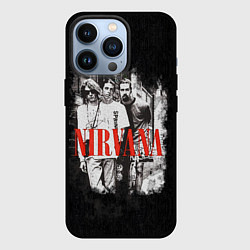 Чехол для iPhone 13 Pro Нирвана фото группы, цвет: 3D-черный