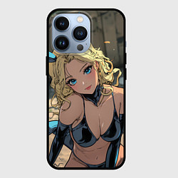 Чехол для iPhone 13 Pro Блондинка в костюме кошечки, цвет: 3D-черный