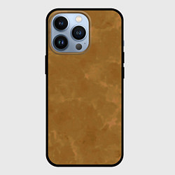 Чехол для iPhone 13 Pro Светлый оливково-коричневый однотонный текстурный, цвет: 3D-черный