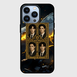 Чехол для iPhone 13 Pro Astro в золотой рамке, цвет: 3D-черный