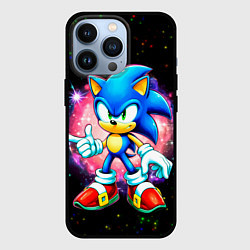 Чехол для iPhone 13 Pro Sonic in space, цвет: 3D-черный