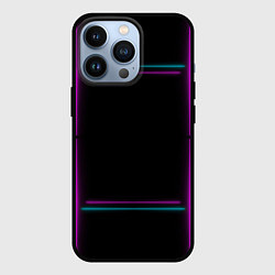 Чехол для iPhone 13 Pro Neon pink light blue, цвет: 3D-черный