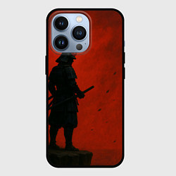 Чехол для iPhone 13 Pro Ghost of Tsushima - алый, цвет: 3D-черный