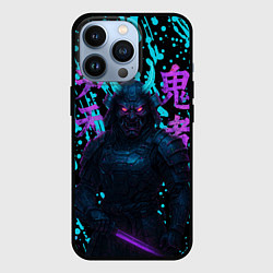 Чехол iPhone 13 Pro Неоновый киберсамурай
