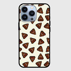 Чехол для iPhone 13 Pro Нашивки какашки, цвет: 3D-черный