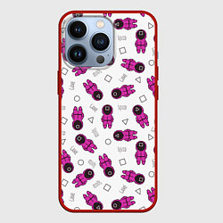 Чехол для iPhone 13 Pro Персонажи корейского сериала игра в кальмара, цвет: 3D-красный