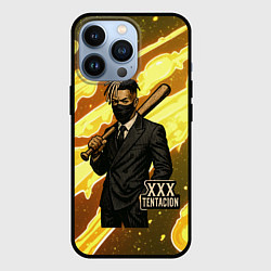 Чехол для iPhone 13 Pro XXXTentacion в пиджаке с битой, цвет: 3D-черный