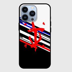 Чехол для iPhone 13 Pro Doom line color, цвет: 3D-черный