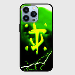 Чехол для iPhone 13 Pro Doom шторм кислотное лого, цвет: 3D-черный