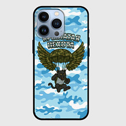 Чехол для iPhone 13 Pro Крылатая пехота - пантера, цвет: 3D-черный