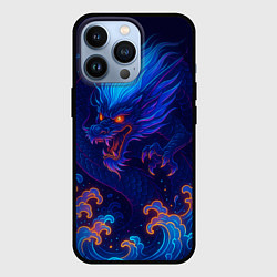 Чехол iPhone 13 Pro Неоновый дракон - нейроарт