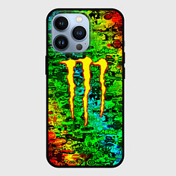 Чехол для iPhone 13 Pro Монстер энерджи стикеры, цвет: 3D-черный