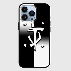 Чехол для iPhone 13 Pro Doom black geometry, цвет: 3D-черный
