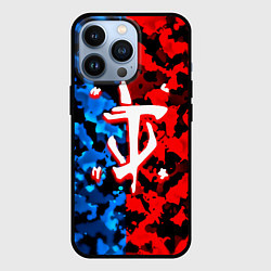 Чехол для iPhone 13 Pro Doom камуфляж текстура, цвет: 3D-черный