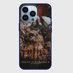 Чехол для iPhone 13 Pro Персонажи из Death stranding 2 on the beach, цвет: 3D-тёмно-синий