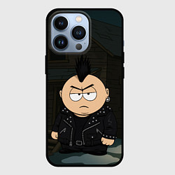 Чехол для iPhone 13 Pro Эрик Картман панк на фоне дома, цвет: 3D-черный