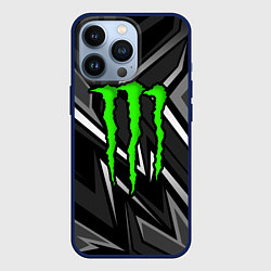 Чехол для iPhone 13 Pro Monster energy - монохромный, цвет: 3D-тёмно-синий
