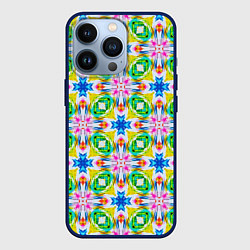 Чехол для iPhone 13 Pro Разноцветный абстрактный узор, цвет: 3D-тёмно-синий