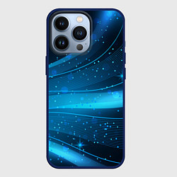 Чехол для iPhone 13 Pro Абстракция волнистых линий, цвет: 3D-тёмно-синий