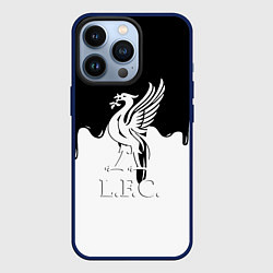 Чехол для iPhone 13 Pro Ливерпуль разводы красок, цвет: 3D-тёмно-синий