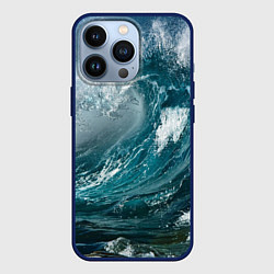 Чехол для iPhone 13 Pro Волна, цвет: 3D-тёмно-синий