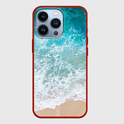 Чехол для iPhone 13 Pro Берег, цвет: 3D-красный