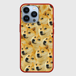 Чехол для iPhone 13 Pro Doge, цвет: 3D-красный