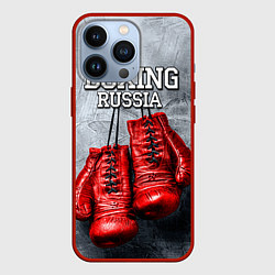 Чехол для iPhone 13 Pro Boxing Russia, цвет: 3D-красный