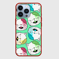 Чехол для iPhone 13 Pro Drop Dead: Kitty Heads, цвет: 3D-красный