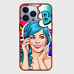 Чехол для iPhone 13 Pro Pop art, цвет: 3D-красный