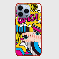 Чехол для iPhone 13 Pro POP ART, цвет: 3D-красный
