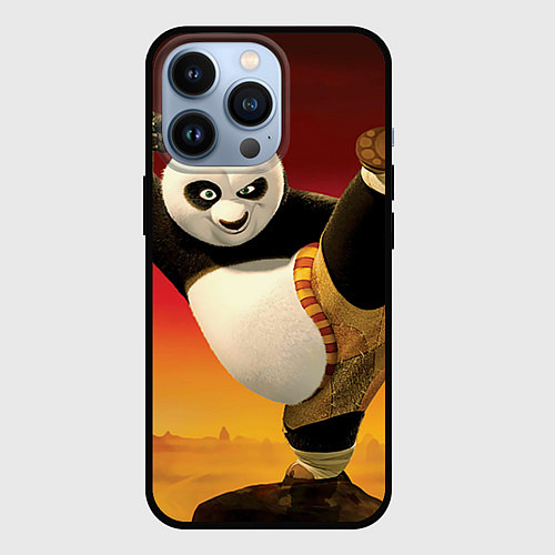 Чехол iPhone 13 Pro Кунг фу панда / 3D-Черный – фото 1