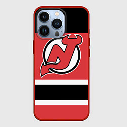 Чехол для iPhone 13 Pro New Jersey Devils, цвет: 3D-красный