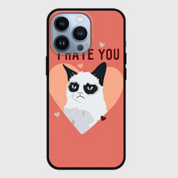 Чехол для iPhone 13 Pro I hate you, цвет: 3D-черный