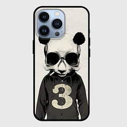 Чехол для iPhone 13 Pro Скелет панды, цвет: 3D-черный
