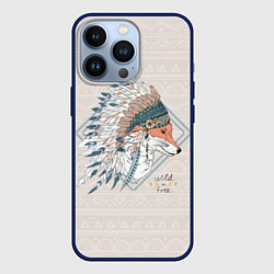 Чехол для iPhone 13 Pro Fox: Wild Free, цвет: 3D-тёмно-синий