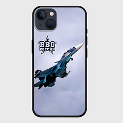 Чехол для iPhone 14 Plus ВВС России, цвет: 3D-черный